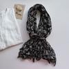 Estilo coreano Artístico Retro Cachecol Floral Plissado Mulher Quatro Estações Viagem Quente Guarda-sol Xale All-match Ar condicionado Proteção do pescoço do quarto
