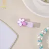 Pinzas para el pelo pequeñas y exquisitas de flor de acrílico para niñas, transfronterizas de Amazon, aptas para bebés, accesorios para el cabello no dañinos