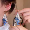 Brincos de Franja Borboleta Vazada Super Fada de Verão Dançante para Mulheres, Ganchos de Orelha Gradiente de Luxo Leve de Nicho, Acessórios de Orelha Exquisitos
