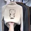 Camiseta base de manga larga con cuello alto para niños De Rong, nuevo estilo otoño/invierno, top casual para niños y bebés, ropa de otoño para niños pequeños