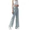 Pantalones Deportivos Nuevos de Verano 2026 Seda de Hielo Frescos Versátiles de Pierna Ancha Pantalones con Protección Solar Pantalones Rectos para Mujer Pantalones Largos Casuales Mujer