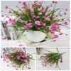 Planta de flor de té, hierba, pequeña rosa, hierba, pared, arreglo floral, juego de mesa, flores artificiales, césped acuático de plástico, decoración de valla, venta al por mayor