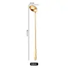 Cuchara de Acero Inoxidable con Forma de Calabaza y Punta Redondeada, Cuchara para Aceite, Cuchara para Mezclar, Cuchara para Condimentos, Cuchara para Hielo, Cuchara para Servir, Grado Alimenticio, Estilo Lujo Ligero