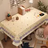 Toalha de mesa para escrivaninha infantil, tapete protetor para mesa de estudo de estudante, tapete de mesa, toalha de mesa para quarto de menina, pano de cobertura estilo ins