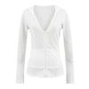 Camiseta Manga Longa Leve, Levemente Transparente, com Capuz e Zíper para Mulheres, Novo Estilo para o Início do Outono, Decote V Profundo, Proteção Solar, Emagrecedor, Cardigan Casual
