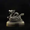 Dropshipping Regalo Artesanal Adornos Cenicero Encendedor Personalidad Creativa Modelo Dragón Chino Cenicero de Metal Venta al por Mayor