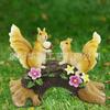 Quanzhou Huayang ardilla transfronteriza decoración creativa artesanías de resina patio exterior animal lámpara solar decoraciones