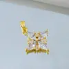 [Oro Real de Cobre] Casual Prismatic Regular Geométrico Exportación Transfronteriza DIY Joyería Hecha a Mano Cobre Circonio Colgante Microincrustado