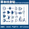 Pegatinas de Tatuaje de Jugo de Hierbas Impermeables para Mujer, Cubre Cicatrices Audaz, Tatuaje Falso Realista de Moda Genial de Flor para Brazo y Dorso de la Mano Pegatinas Personalizadas