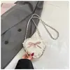 Bolsa de Mão Feminina Fofa Estilo Coreano com Bolinhas, Laço e Renda - Nova Tendência Verão 2026 - Bolsa de Ombro Transversal