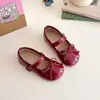 Zapatos de Cuero para Niñas Suela Blanda 2025 Verano Nuevo Plata Zapatos de Princesa para Niños Lazo Niña Bebé Zapatos Individuales