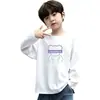 Camiseta de Manga Larga con Cuello Redondo de Dibujos Animados para Niño, Primavera y Otoño, para Niños Mayores, 100% Algodón Puro, Ropa Transpirable para Niños