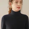 Suéter de Cachemira de Punto Grueso de Doble Hilo de Siete Pines con Cuello Alto para Mujer, Jersey Holgado de Manga Larga, Nuevo Suéter de Punto para Base de Otoño e Invierno para Mujer