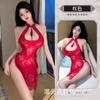 Encantadora lencería sexy de conejo, cheongsam de encaje sexy, ropa de dormir sin uniforme, traje de pasión de pecho pequeño 8207