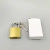 Cadeado de Cobre Imitação, Fechadura de Porta, Cadeado Pequeno, Cadeado para Mala Caixa de Correio, Cadeado para Caixa de Ferramentas, Cadeado Brilhante Neutro Sem Palavras para Exportação