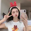 Tiara de coelho super fofa para meninas, tiara para lavar o cabelo, rede coreana para cabelo com Joker feminino, doce para sair