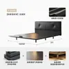 Venda Direta de Fábrica Cama Flutuante de Aço Carbono, Cabeceira Ajustável de Couro Estilo Italiano de Luxo Leve, Quarto Principal Moderno Minimalista