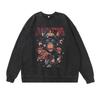 Suéter de moda vintage lavado con efecto desgastado, estampado de dibujos animados, para hombre y mujer. Moda High Street, top casual, abrigo de otoño e invierno.