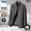 Abrigo de lana para hombre 70%, estilo invierno, con forro desmontable de plumón de pato, adecuado para ropa de negocios, hombres de mediana edad, y disponible en tejido de lana de doble cara. Al por mayor