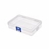 Caja de Costura Rectangular, Completamente Vacía, Caja de Plástico PP Transparente con Tapa y Cierre, Caja de Almacenamiento de Joyería, Caja de Piezas de Ferretería, Almacenamiento