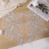 Vestido de noiva branco de renda com bordado de miçangas duplas de alta qualidade, flor de lantejoulas, adorno de cabeça, sapatos de noiva, acessórios DIY, renda D14
