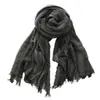 Bufanda Artística Vintage de Algodón y Lino Unisex Moda Rayas de Colores Combinados Collar Largo Corto Viento de Tierra Usada Otoño e Invierno