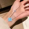 Colar e Brincos Pingente Flor de Zircônia Estilo Palácio Retrô, Corrente para Clavícula de Luxo Leve de Alta Qualidade, Conjunto de Joias da Moda Feminina