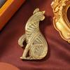 Broche Artístico Retro Simples Personalizado Linhas Metálicas Broche de Animal Joia para Terno Casaco Presente