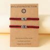 Joyería transfronteriza para cuentas planas de resina creativas Pulsera de bendición del ojo de diablo turco Cuerda de mano tejida a mano