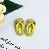 Pantuflas Perrito Macarrón Chanclas Pantuflas Calzado Exterior Crema Gel Pasador DIY Cordón para el Cabello Agarre Accesorios de Resina