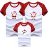 Venta al por mayor transfronteriza de manga corta para parejas, mangas raglán, venta al por mayor, ropa de verano para la generación, ropa familiar, ropa para niños, ropa de clase para padres e hijos, Papá Noel