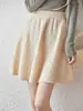 Nueva Falda de Punto de Lana Pura para Mujer Otoño/Invierno 2026, Color Sólido, Falda Corta de Línea A de Cintura Alta Adelgazante