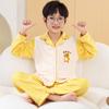 Novos Pijamas Infantis para Meninos, Roupa Térmica de Manga Longa para Primavera e Outono para Crianças Mais Velhas, Conjunto de Cardigan e Roupa de Casa para Meninas 2025