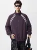 Chaqueta de rayas con cuello mao estilo retro americano para hombre, negra, ligera, transpirable, protectora del sol, chaqueta de béisbol casual deportiva para exteriores, algodón