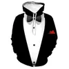 AliExpress Amazon transfronterizo traje creativo 3D cuello estampado digital sudadera con capucha sudadera con capucha sudadera de pareja en stock