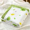 Manta Toalha de Banho para Bebê, Algodão Classe A, Gaze de Seis Camadas, Estampa de Desenho Animado, Manta Absorvente Ampliada para Recém-Nascidos e Crianças, Algodão Puro Classe A