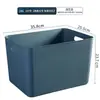Caja de almacenamiento de plástico color Morandi caja de almacenamiento para armario ropa interior pantimedias caja de almacenamiento para snacks juguetes con tapa caja de almacenamiento
