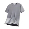 Camiseta de Verano para Hombre de Secado Rápido para Exteriores, Absorbente de Humedad, Transpirable, Moda Trendy de Marca para Hombre, Manga Corta, Color Sólido, Cuello Redondo, Casual
