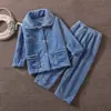Nuevo Conjunto de Pijama de Franela para Niños Otoño e Invierno Ropa para el Hogar Niños y Niñas Pijama Infantil Espeso y Cálido