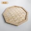 Cesta de bambú tejido de bambú bolsa de materiales diy estudiantes de primaria materiales de investigación plato redondo pequeño de frutas hecho a mano productos de bambú
