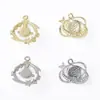 Anillo Planetario de Estrella a la Moda y Versátil Incrustado con Diamantes, Accesorios de Joyería de Aleación, Pendientes para Mujer de Temperamento de Lujo Ligero, Accesorios para DIY