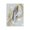 Nórdico Moderno Creativo Abstracto Pluma Geometría Lujo Ligero Hotel Triple Núcleo Póster Dormitorio Sala de Estar Pintura Colgante Decorativa