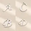 Pingente de Letra em Aço Inoxidável Polido Espelhado Colar 26 Letras Inglesas Acessórios de Joalheria DIY Prontos para Venda