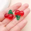 Encantos de frutas acrílicas en miniatura realistas: cerezas, uvas, manzanas y duraznos - Accesorios de manualidades DIY para hacer joyería