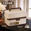 Caja de Almacenamiento de Contraseñas con Cerradura, Pequeña Caja de Almacenamiento Portátil Multifuncional a Prueba de Polvo para el Hogar, Dormitorio, Documentos y Materiales