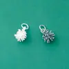 Prata de Lei S925 Pingente de Fogos de Artifício Prata Artesanal Retrô Pingente Pendente de Franja Pulseira de Cristal DIY Acessórios de Prata