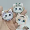 Nuevos Parches Bordados con Logos Bordados, Cabezas de Animales de Dibujos Animados Lindas, Diseños de Gatos, Parches Hechos a Mano para DIY en Accesorios de Ropa