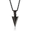 Amazon Más Vendido Creativo Arco y Flecha Punta de Lanza Acero Inoxidable Colgante Collar Moda Urbana Hip Hop Acero Titanio Collar para Hombre