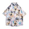 C2-1 Camisa Havaiana Verão Manga Curta Masculina Tropical Estilo Porto Respirável Estilo Coreano Solta Moderna INS Camisa Clássica