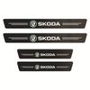 Venta Caliente de Amazon Especial para Comercio Exterior para Productos Automotrices Barra de Umbral Universal de Fibra de Carbono y Cuero Barra de Protección de Pedal de Bienvenida UV